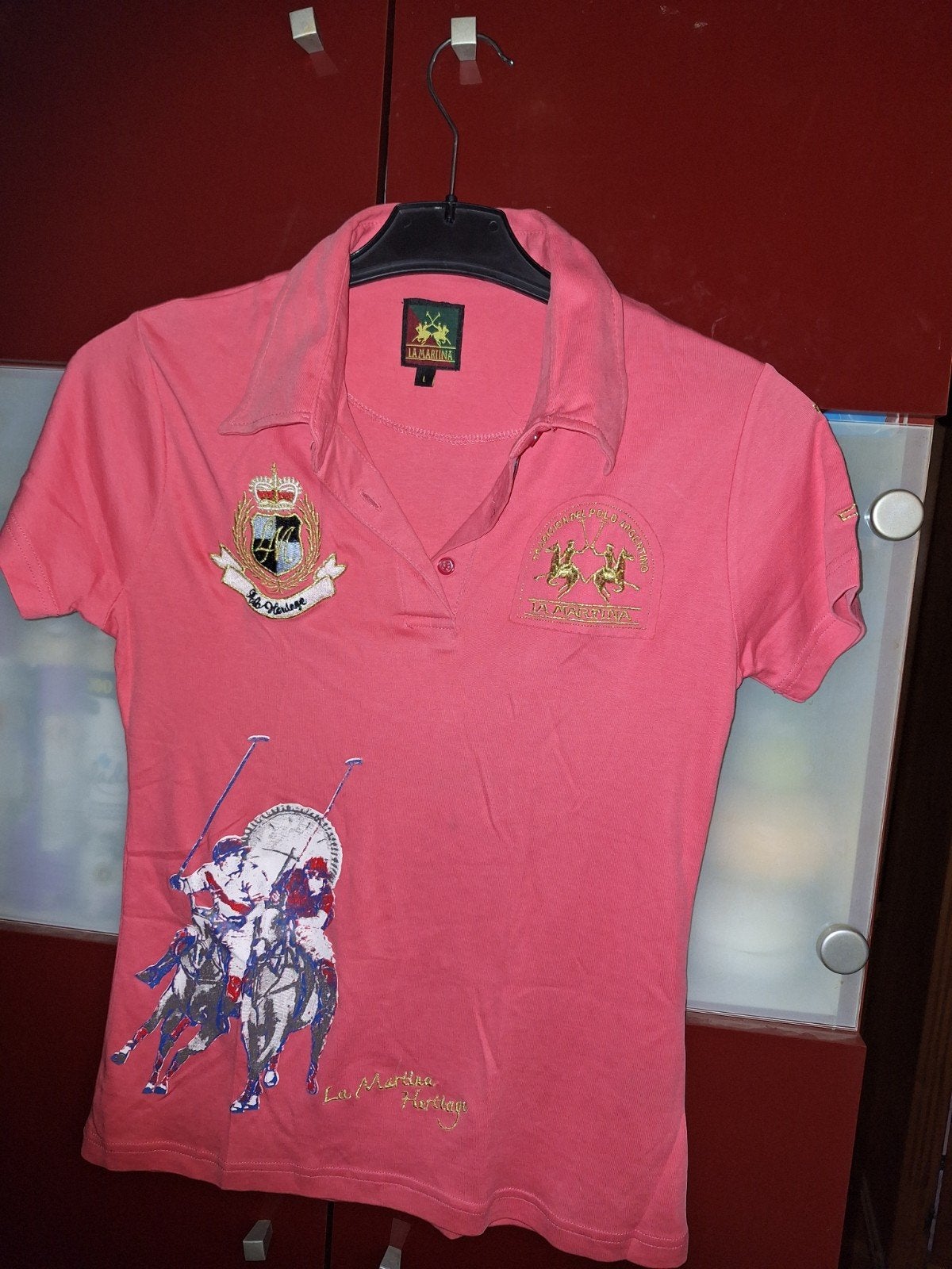 La Martina shirt, Ophalen of Verzenden, Zo goed als nieuw, Blauw, Korte mouw