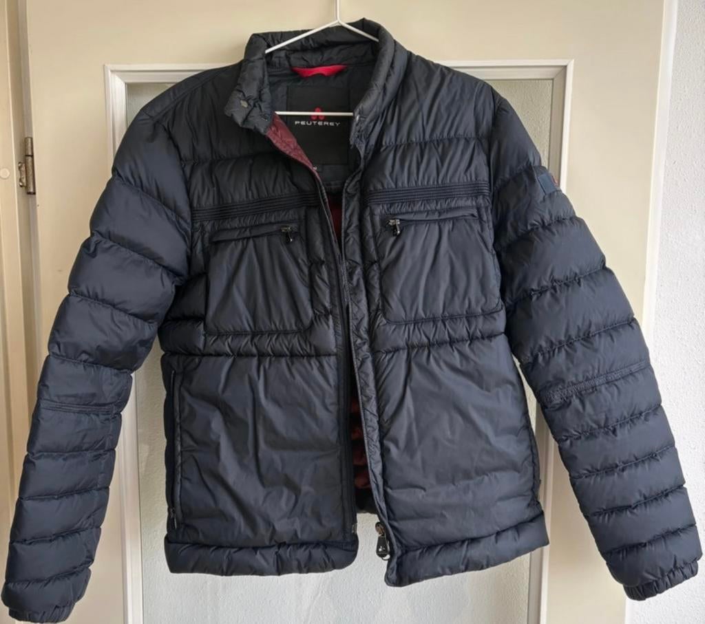 Originele Peuterey Lichte Donsjas Maat M - Marineblauw, Kleding | Dames, Jassen | Zomer, Gedragen, Maat 38/40 (M), Blauw, Ophalen of Verzenden