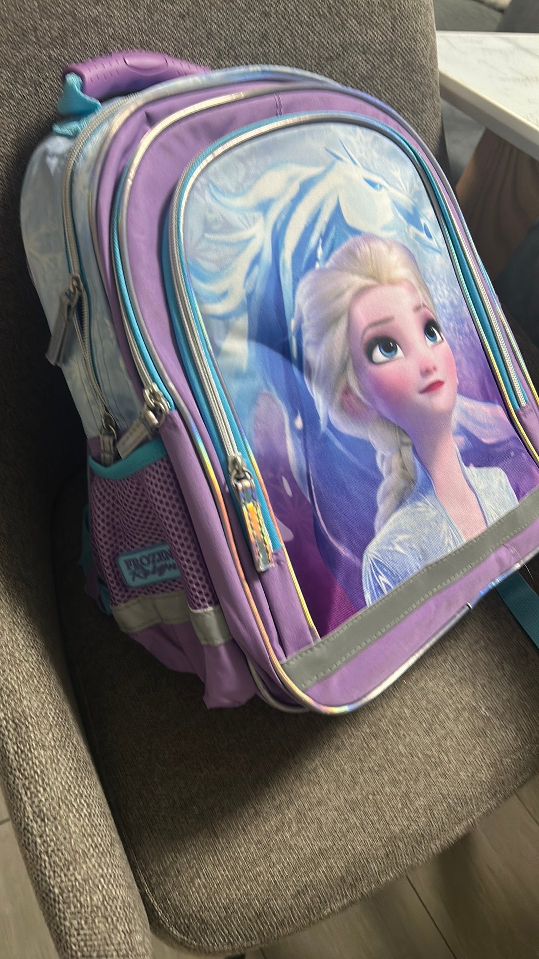 Frozen Elsa Rugzak - Paars/Blauw, Rugtas, Paars, 40 tot 50 cm, Ophalen of Verzenden