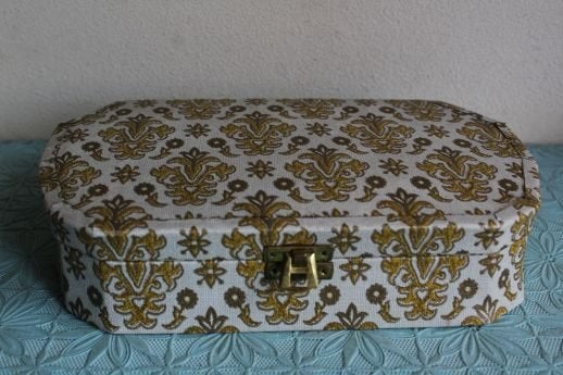 Vintage presentatiedoos voor kaptafelset zonder inhoud, Ophalen of Verzenden