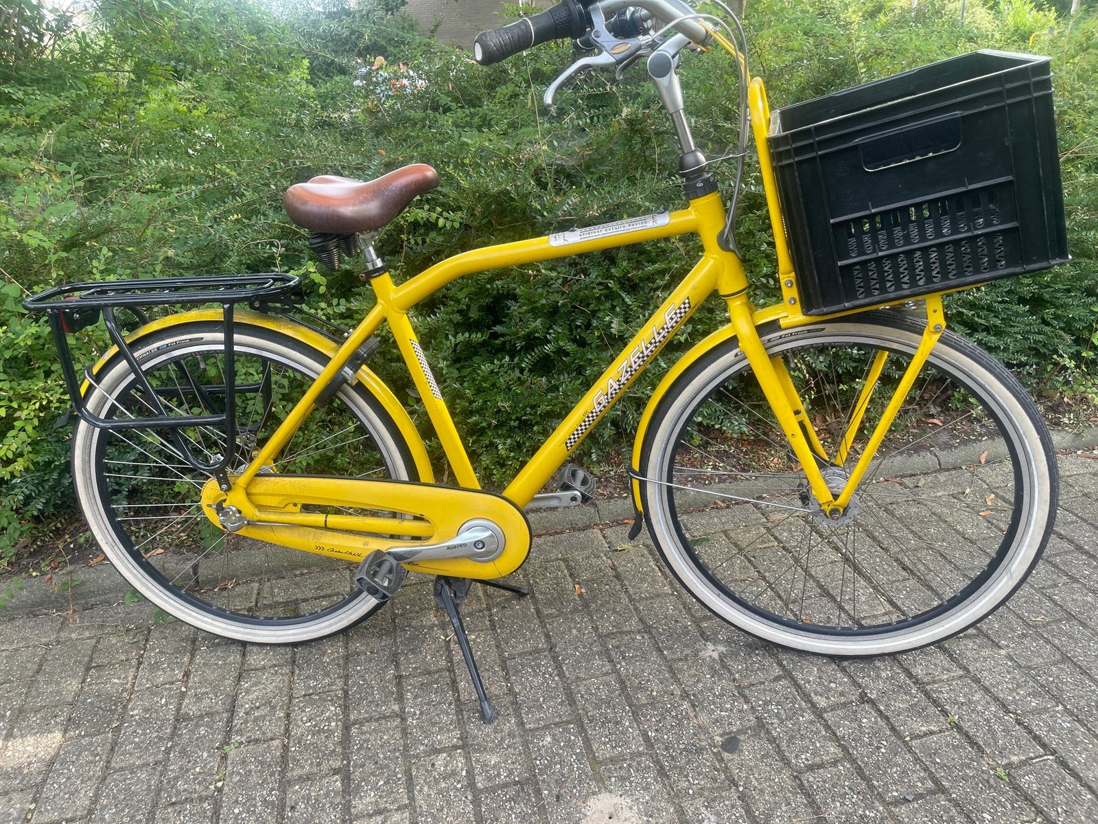 Super stoer gazelle transport herenfiets te koop, Velgrem, Versnellingen, Ophalen of Verzenden, Zo goed als nieuw