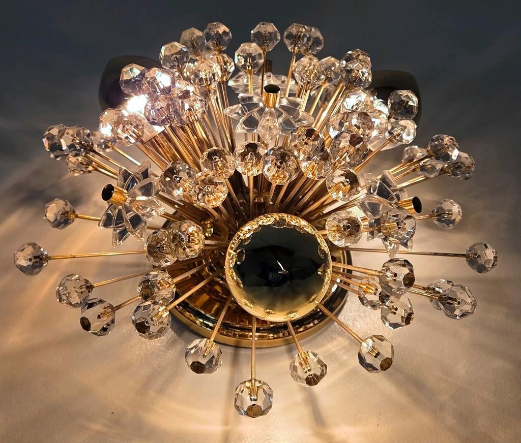 Mid Century plafondlamp Flocon Emil Stejnar jaren '70, Ophalen, Zo goed als nieuw, Glas