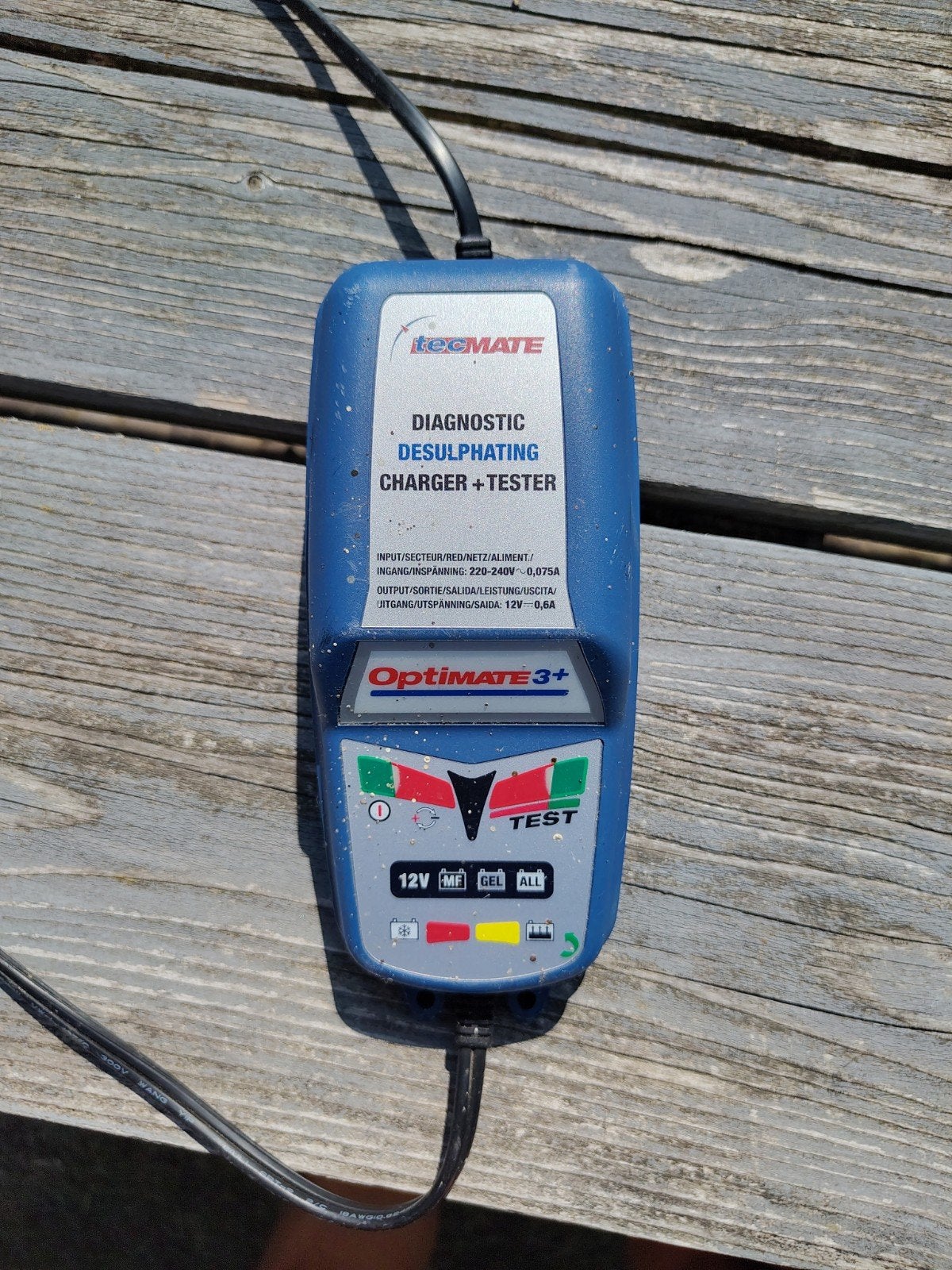 TecMate Optimate 3+ Acculader en Tester, Verzenden, Gebruikt, Universele onderdelen