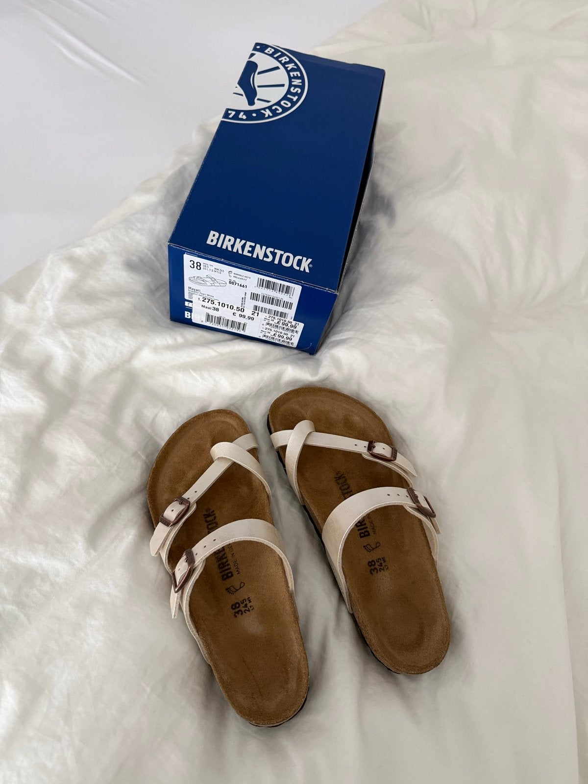 Birkenstock Mayari maat 38 - Nieuw, Verzenden, Nieuw, Beige, Sandalen of Muiltjes