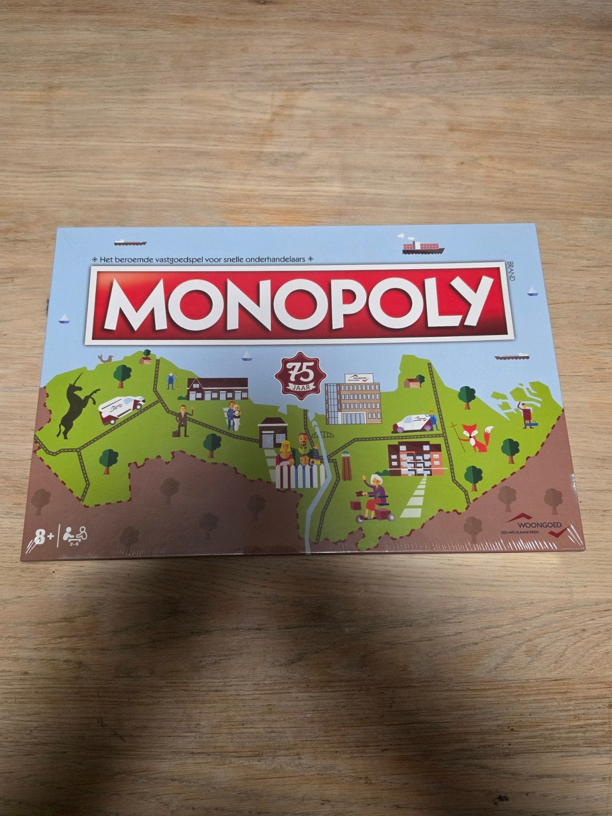Monopoly Woongoed Zeeuws-Vlaanderen 75 jaar – nieuw in folie, Ophalen of Verzenden, Nieuw