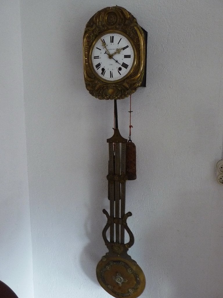 mooie oude comtoise geheel origineel uit 1880, Antiek en Kunst, Antiek | Klokken, Ophalen of Verzenden