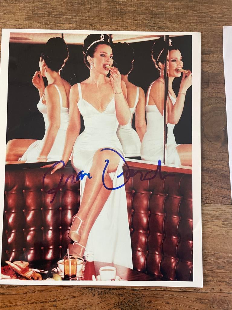 Gesigneerde foto Fran Drescher (The Nanny), Ophalen of Verzenden, Zo goed als nieuw, Foto of Kaart, Gesigneerd