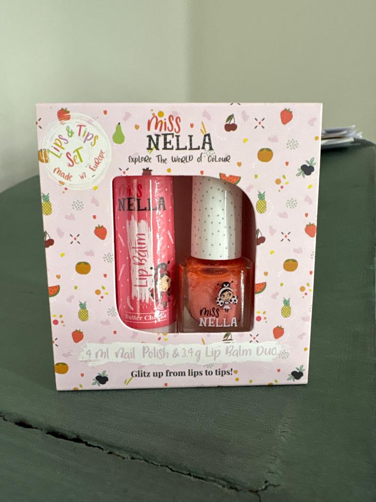 Miss Nella Duo Lipbalm Butter Cheeks + MN34 Peach Slushie, Nieuw, Ophalen of Verzenden, Make-up, Overige kleuren