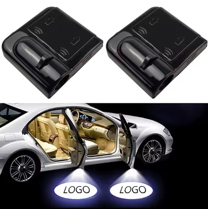 Draadloze deur open logo vloer lampen voor auto, Ophalen of Verzenden