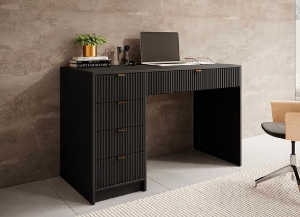 Zwart bureau, Huis en Inrichting, Bureaus, Ophalen, Zo goed als nieuw, Overige merken, Zwart