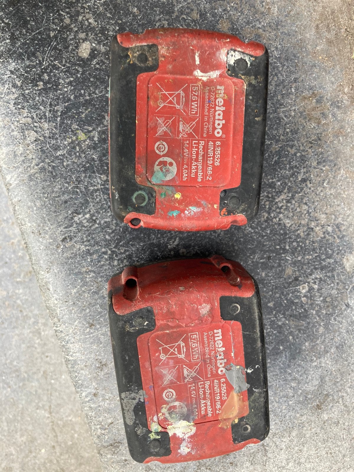 Metabo accu set van 2., Ophalen of Verzenden, Gebruikt