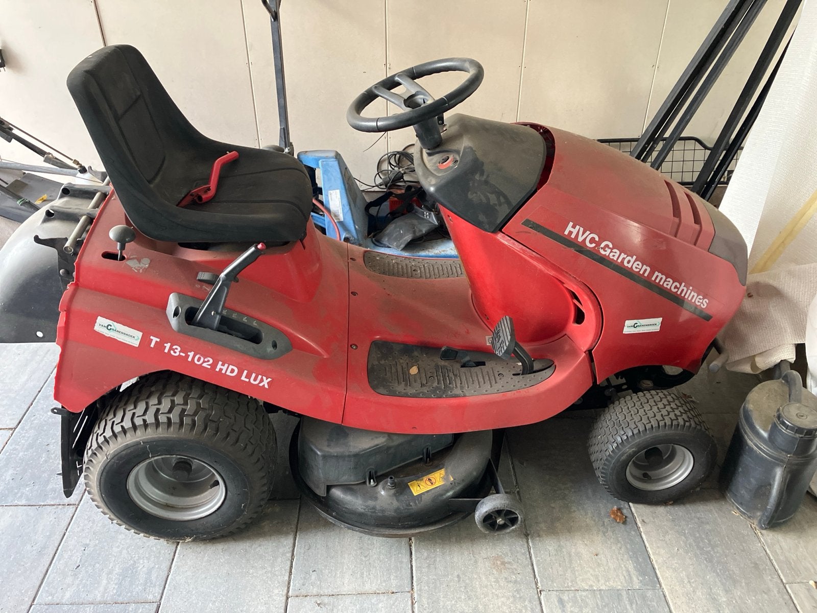 HVC Garden Machines Zitmaaier T 13-102 HD LUX - Startproblem, Ophalen, Gebruikt, Opvangbak, Benzine-grasmaaier