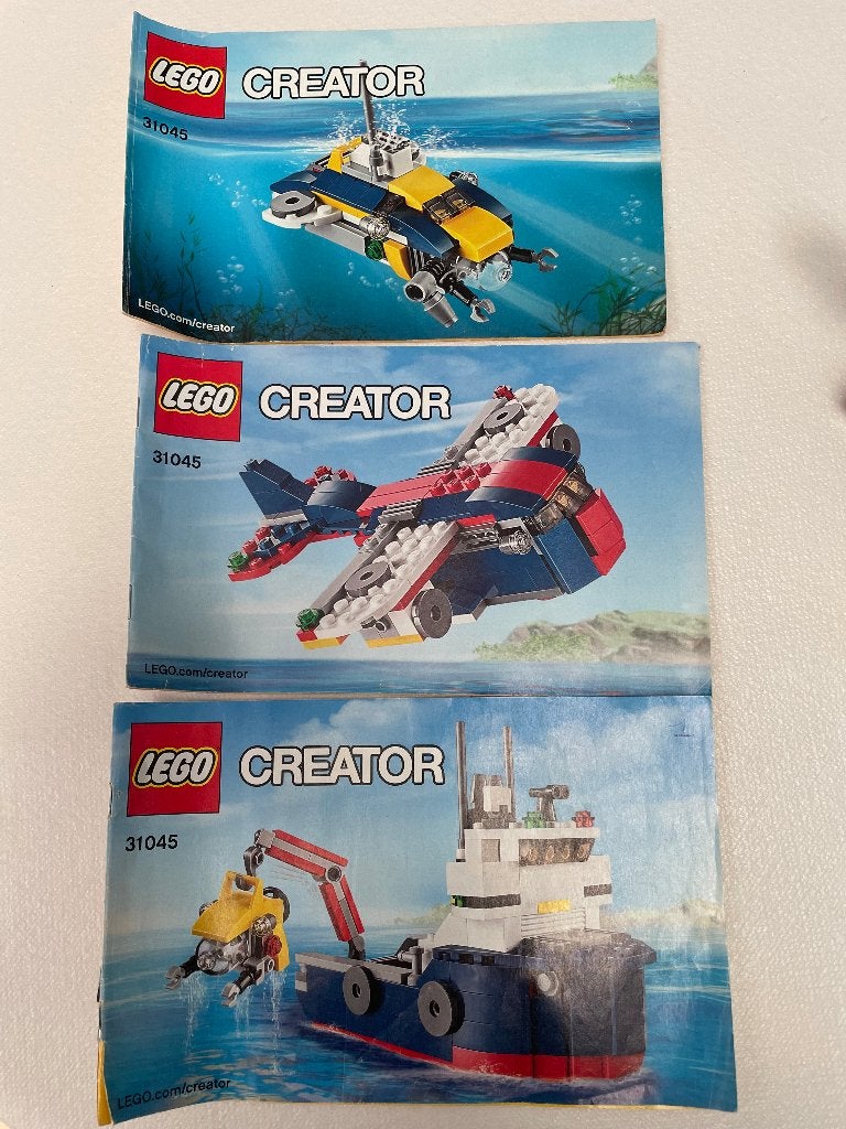Lego Creator	- Oceaan onderzoeker	 3 in 1 - 31045, Lego, Ophalen of Verzenden, Zo goed als nieuw, Creator
