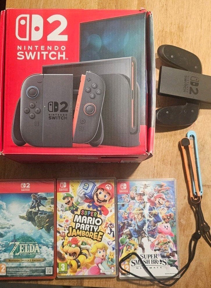 Nintendo Switch 2 + games, Spelcomputers en Games, 3 spelers of meer, Ophalen of Verzenden, Zo goed als nieuw, Online