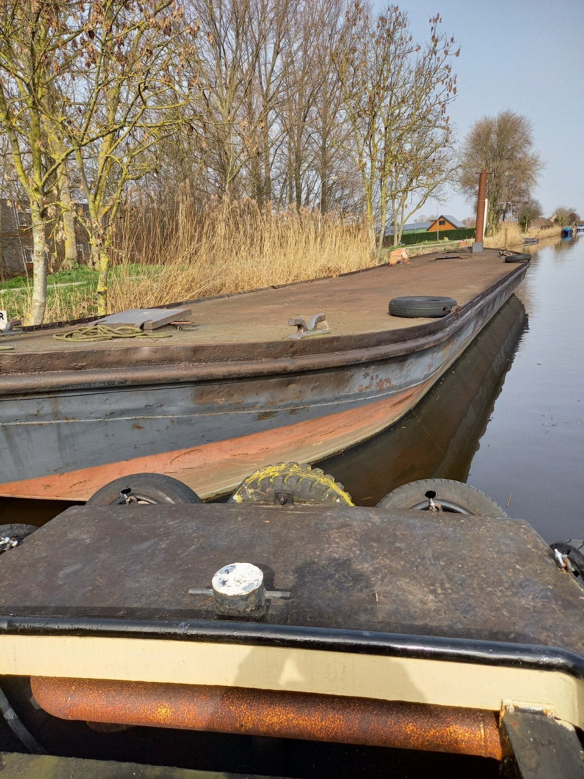 dekschuit ponton  werkboot te huur, Ophalen of Verzenden