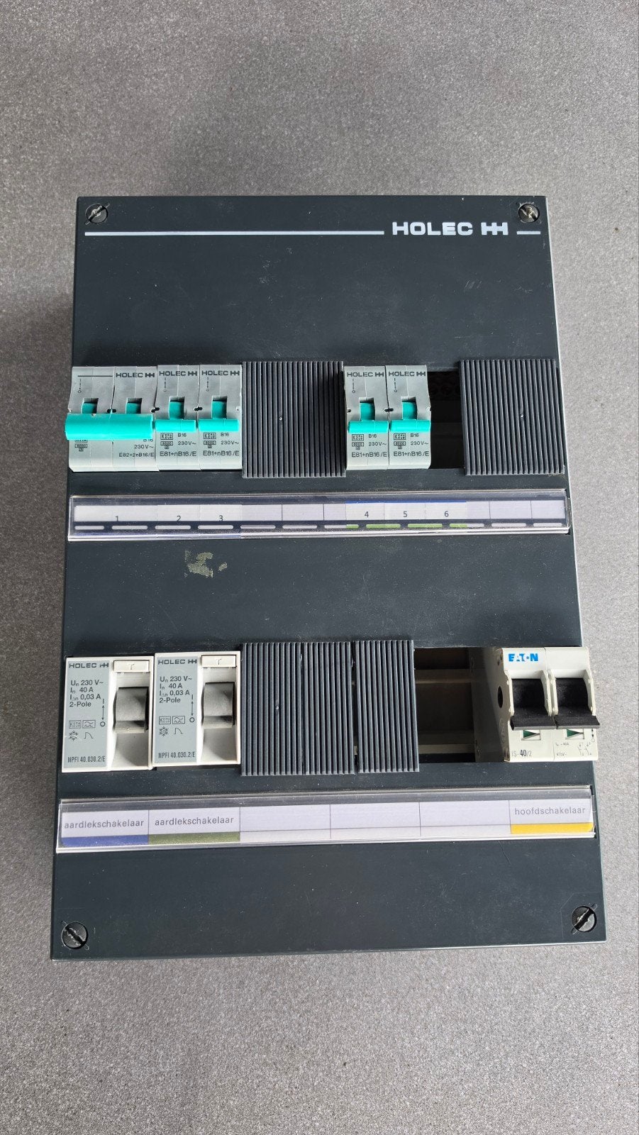 Holec Eaton meterkast - Nette en goed functionerende staat, Ophalen of Verzenden, Gebruikt, Eaton, Groepenkast