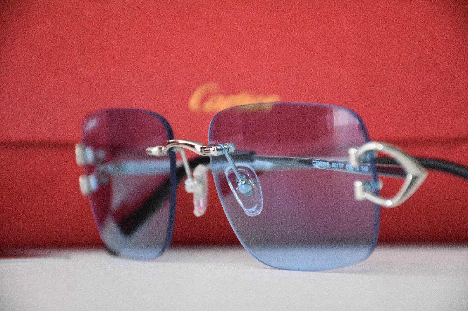 Cartier Zonnebril - Smoke Blauwe Glazen, Zilveren Montuur, Sieraden, Tassen en Uiterlijk, Zonnebrillen en Brillen | Heren, Overige merken
