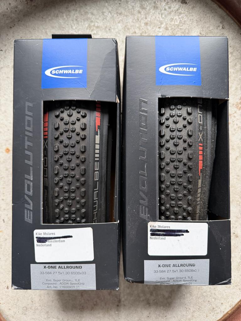Nieuwe Schwalbe X-One 27.5” 650B banden cyclocross gravel, Fietsen en Brommers, Ophalen of Verzenden, Zo goed als nieuw