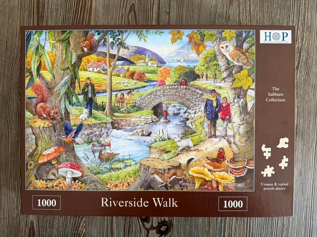 Legpuzzel House of Puzzle - Riverside Walk 1000 stukjes, Ophalen of Verzenden, 500 t/m 1500 stukjes, Zo goed als nieuw