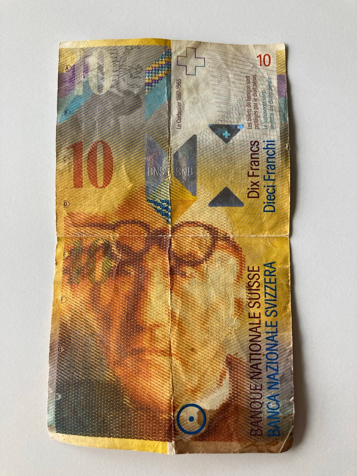 Zeldzaam Zwitsers 10 Franken biljet - Oude serie, Ophalen of Verzenden, Overige landen, 10 euro, Los biljet
