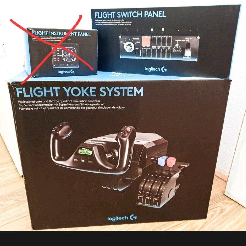 Logitech flight simulator set, Computers en Software, Ophalen of Verzenden, Zo goed als nieuw, Logitech