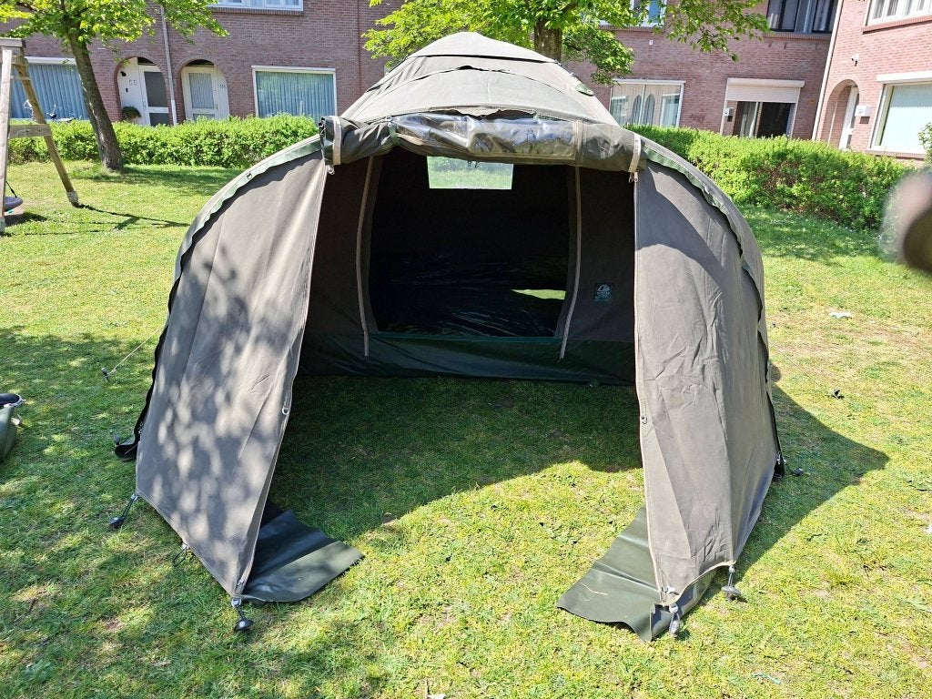 karsten 220x220 met luifel  nash  solar fox delkim, Watersport en Boten, Ophalen of Verzenden, Gebruikt, Complete set