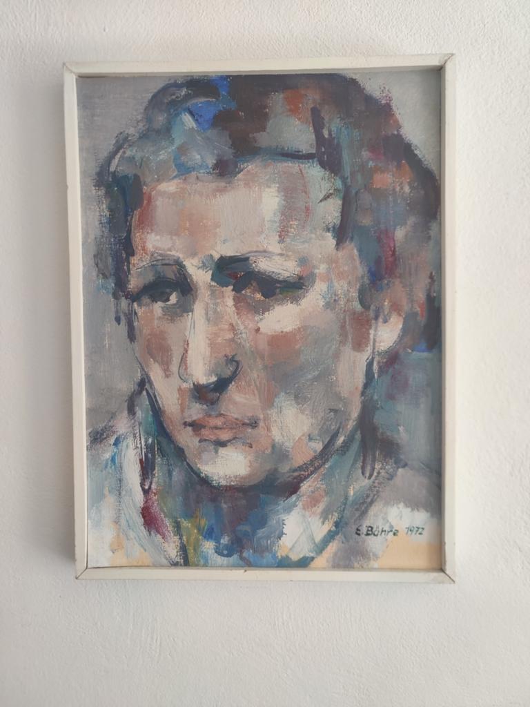 Portret van Edda Bähre (1943) - Olieverf op doek, 1972, Ophalen of Verzenden