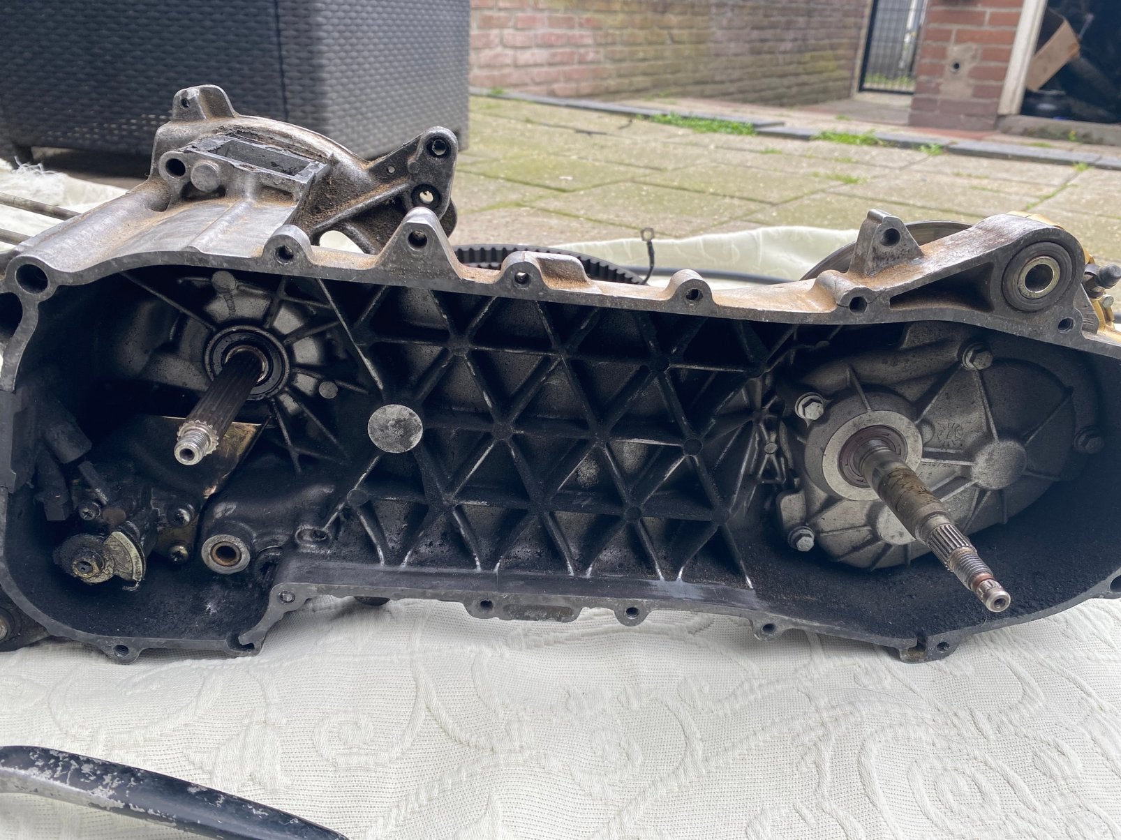 Moterblok dubbel disk piaggio, Ophalen of Verzenden, Zo goed als nieuw