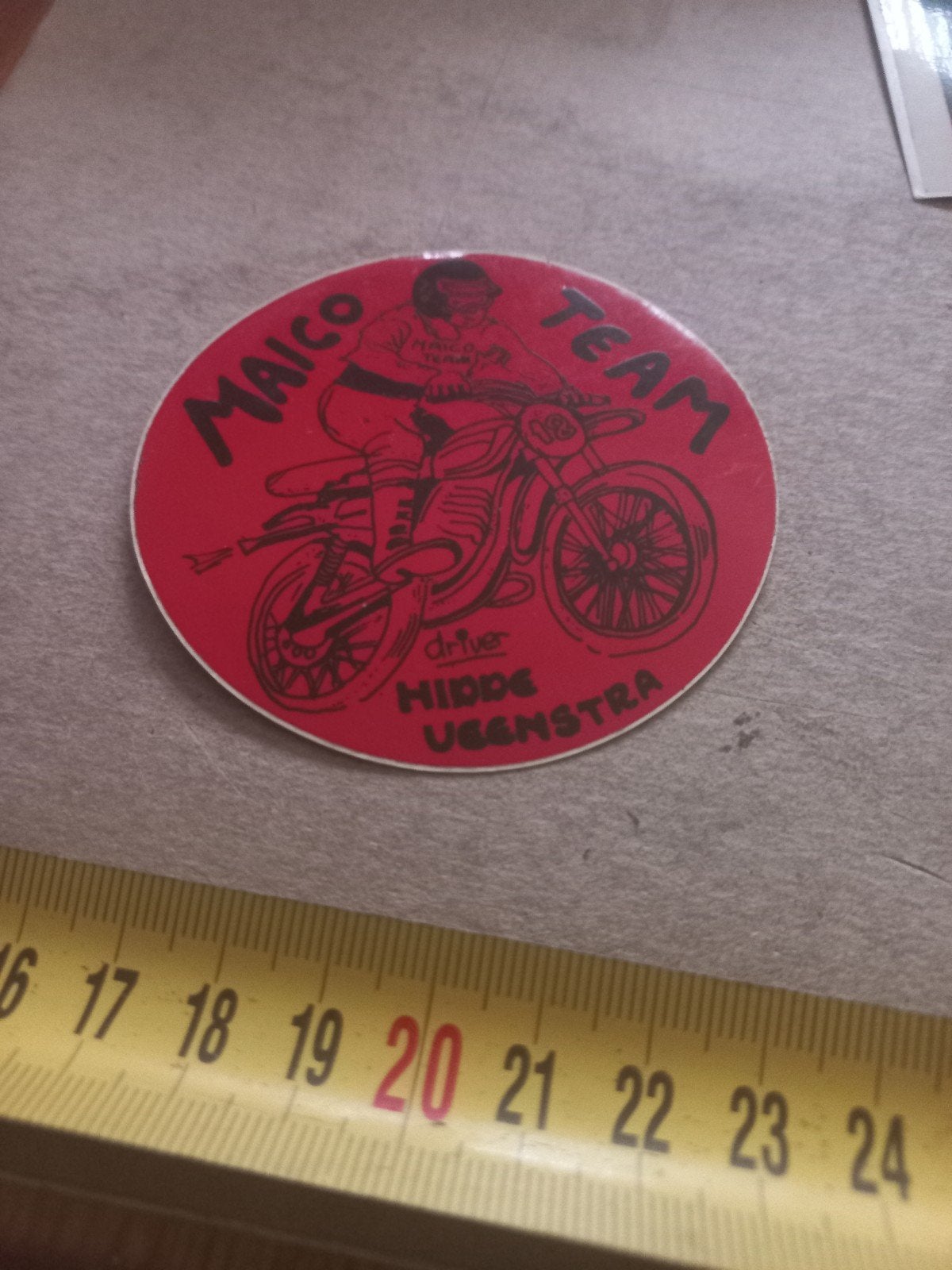 Vintage Maico Team Sticker - Hidde Veenstra, Verzamelen, Ophalen of Verzenden