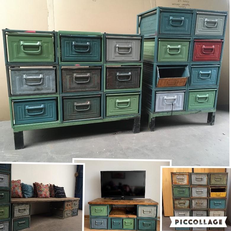 Modulaire KASTEN Ladekast Dressoir TV-Meubel maat naar wens, Nieuw, Ophalen of Verzenden, Minder dan 100 cm, Metaal