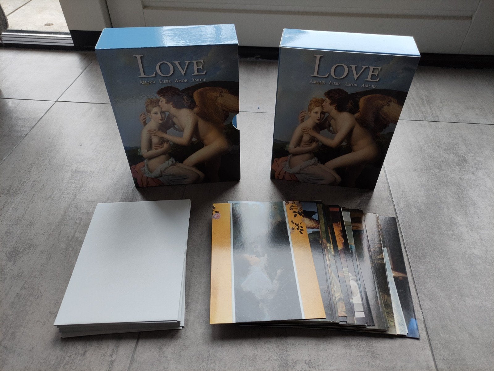 Box met wenskaarten van love kunst, Ophalen of Verzenden