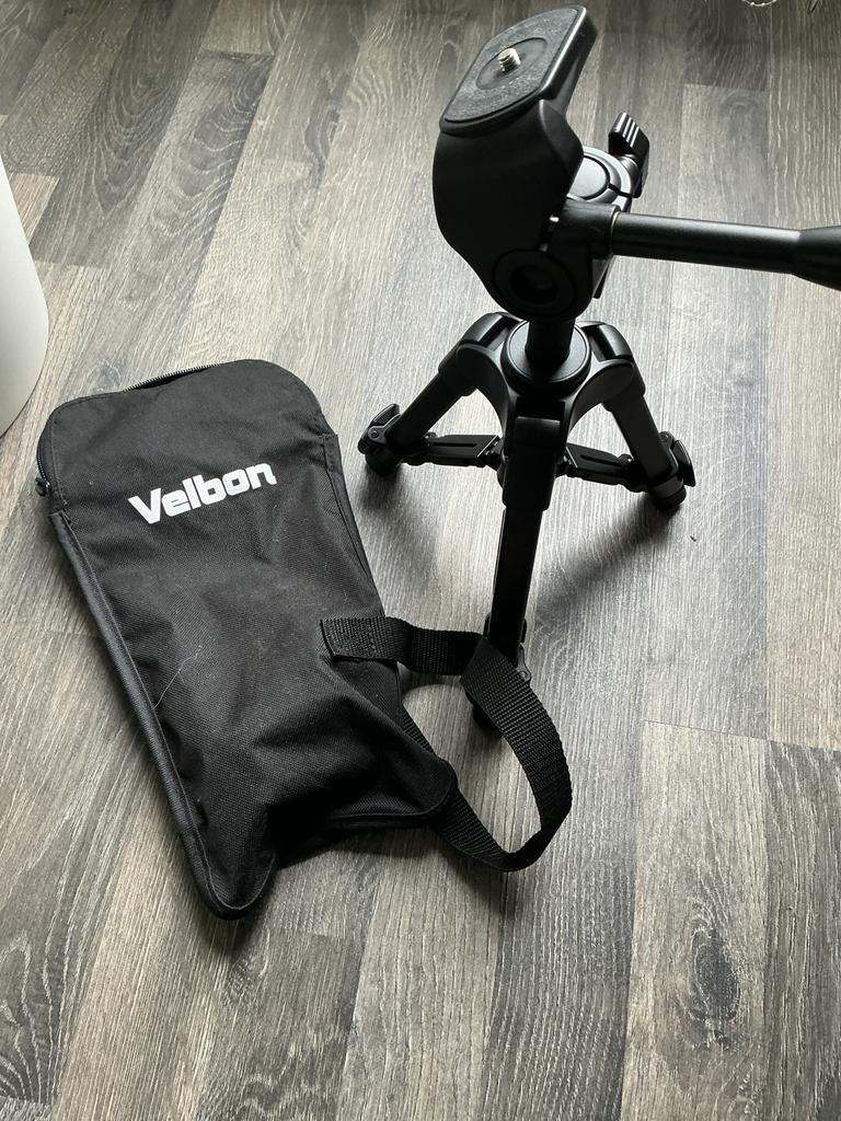 Velbon Ministatief met Balhoofd en Draagtas, Ophalen of Verzenden, Zo goed als nieuw, Minder dan 150 cm, Ministatief