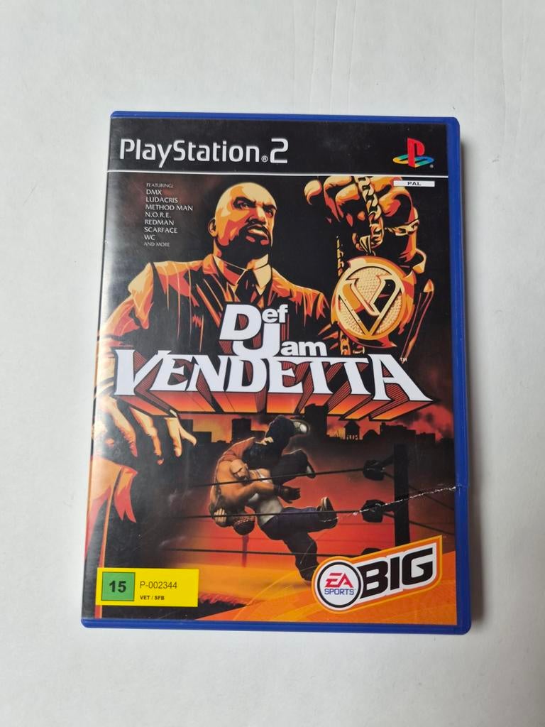 Def Jam Vendetta PS2 CD, Spelcomputers en Games, Games | Sony PlayStation 2, Gebruikt, Vechten, 2 spelers, Vanaf 16 jaar, Ophalen of Verzenden