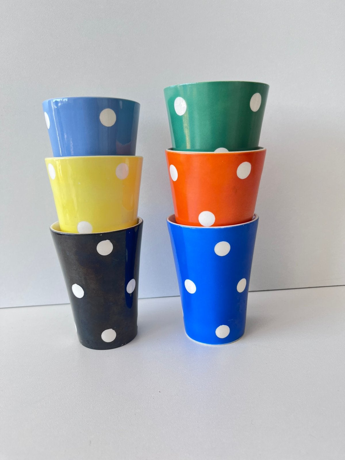 Petrus regout beker polkadot servies stippen, Antiek en Kunst, Ophalen of Verzenden