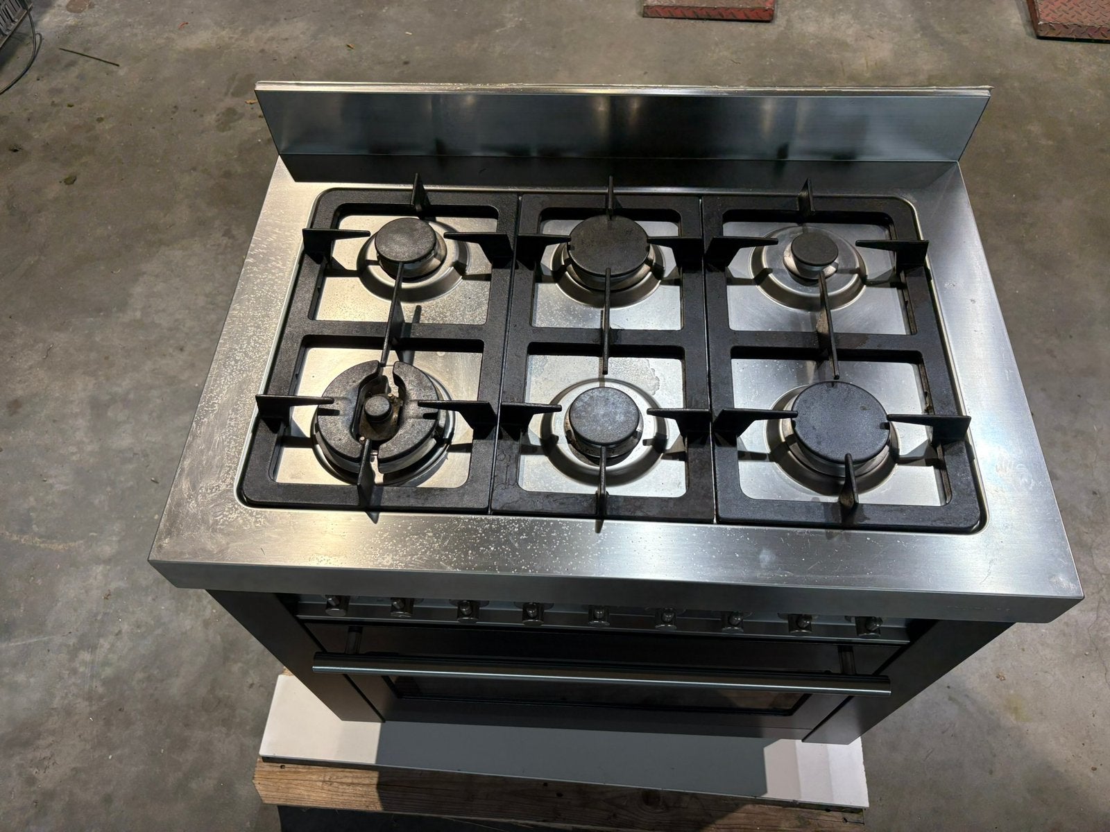 Bosch Solitaire 6 pits gasfornuis met elektrische oven, Ophalen, 60 cm of meer, Zo goed als nieuw, Gas