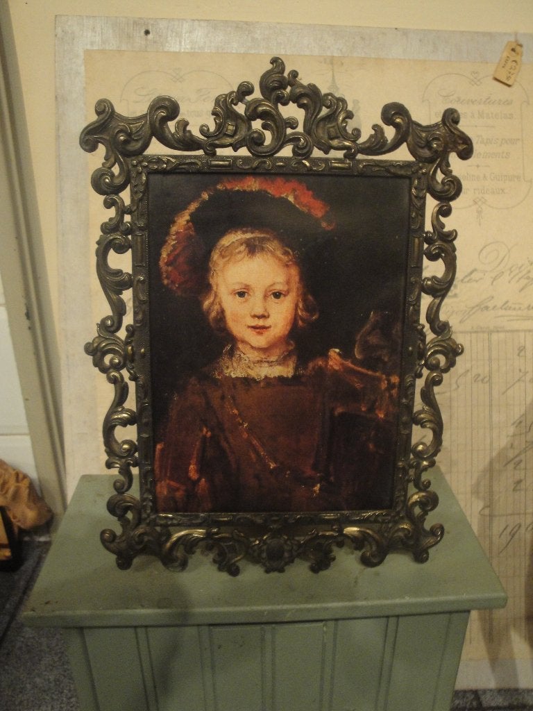 hele grootte barok messing lijst antiek fotolijst, Antiek en Kunst, Curiosa en Brocante, Ophalen of Verzenden