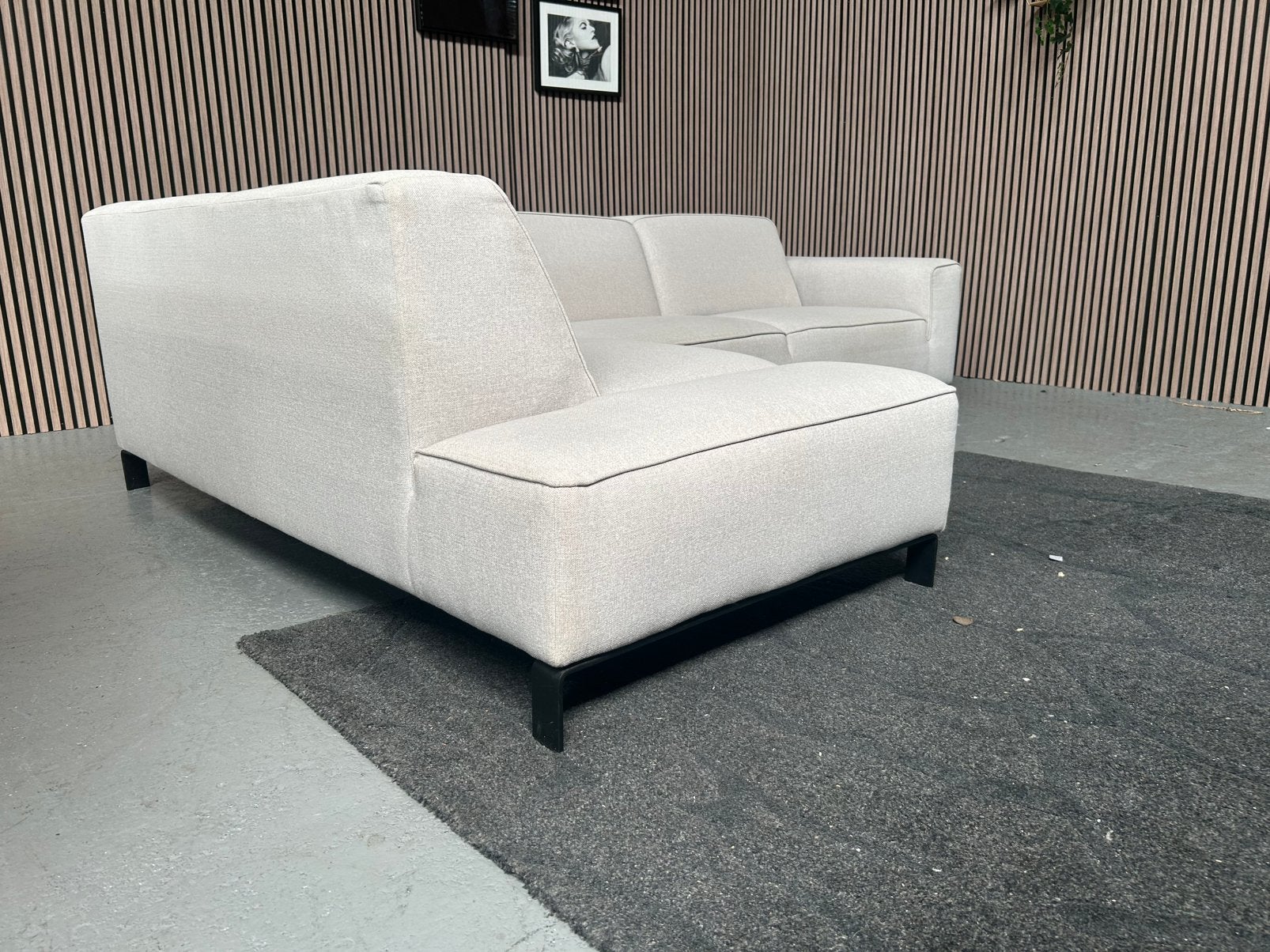 GRATIS LEVERING Loods5 Hoekbank Grijs 270X193 GEREINIGD, 250 tot 300 cm, Loungebank, Hoekbank, Ophalen of Verzenden