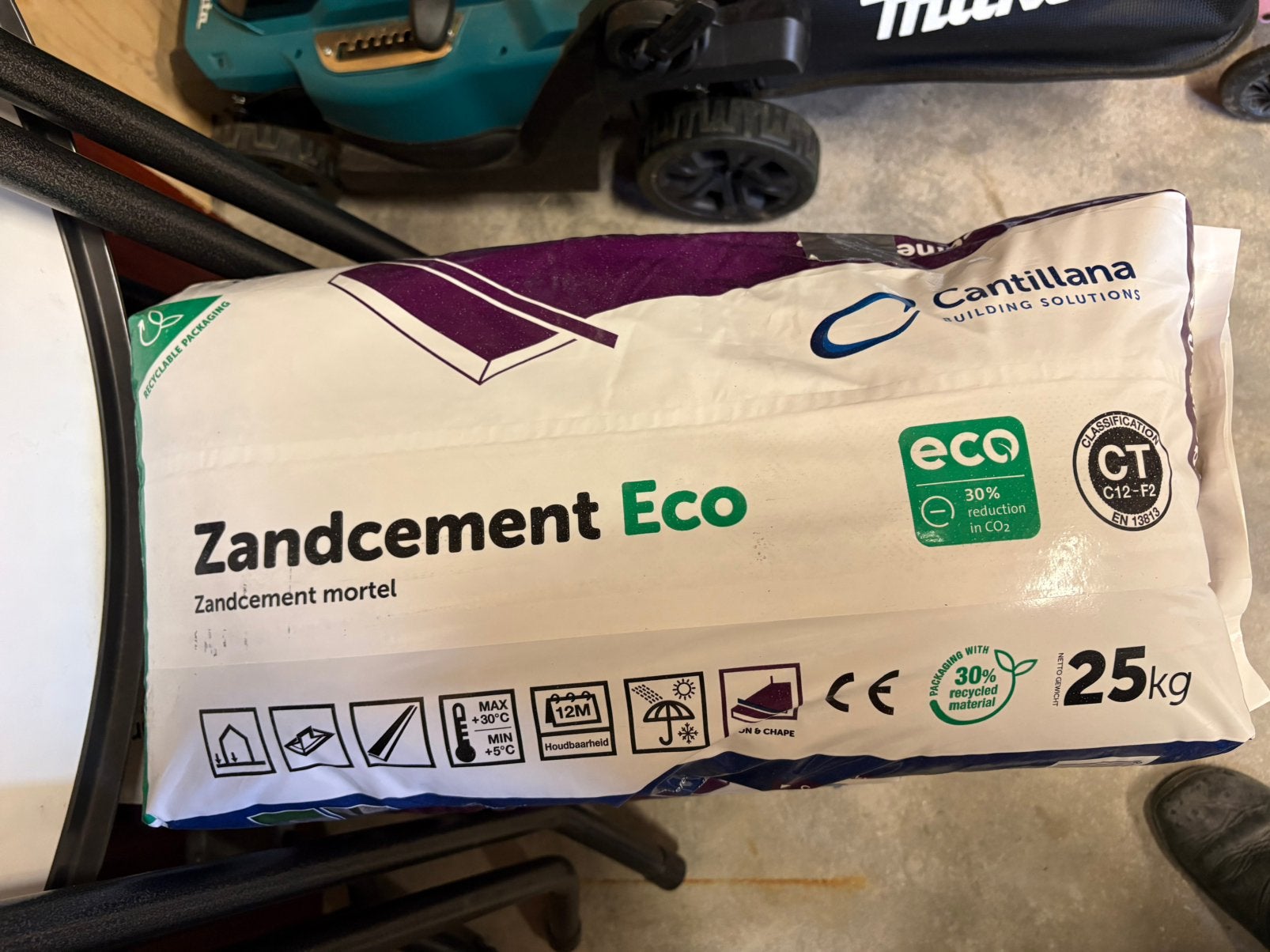 Cantillana zandcement eco C12/F2 25kg 6 zakken, Ophalen, Nieuw