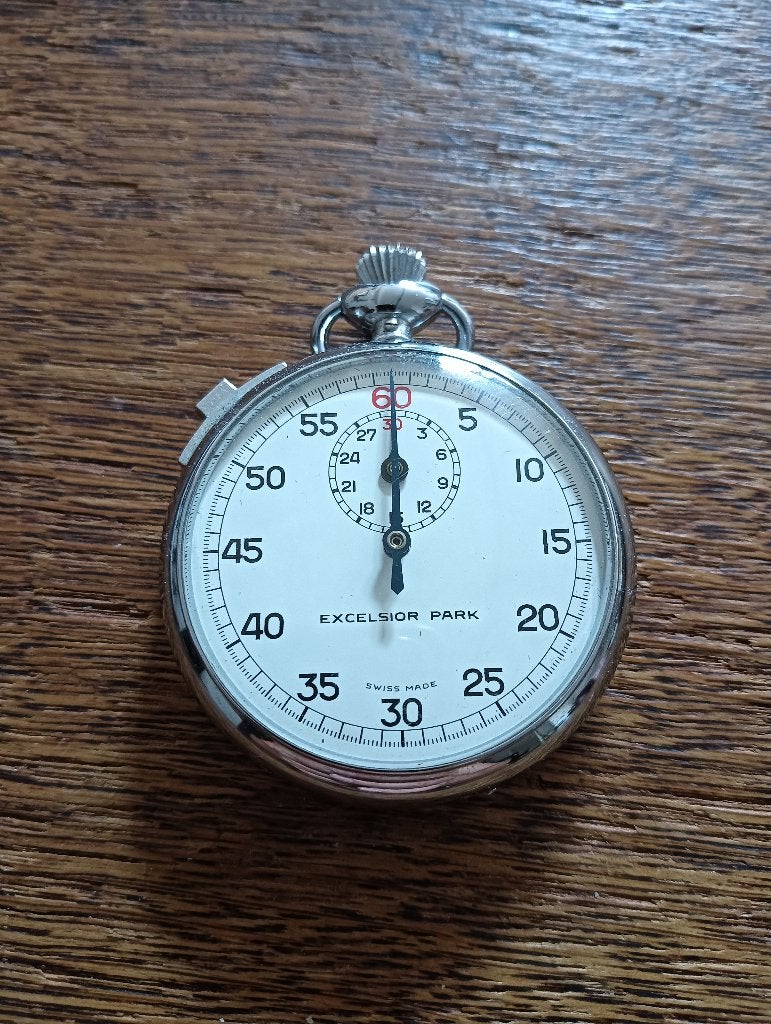 Stopwatch Excelsior Park, Sieraden, Tassen en Uiterlijk, Horloges | Antiek, Overige merken, Zakhorloge, Staal, 1960 of later