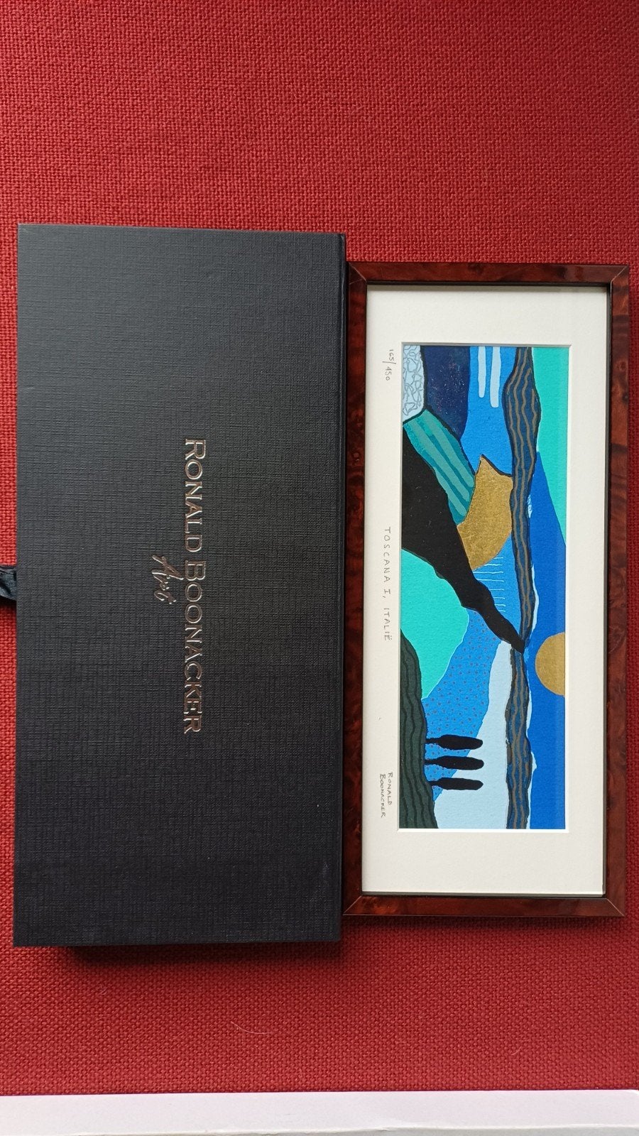 Gesigneerde kleine zeefdruk van Ronald Boonacker. Toscana 1, Antiek en Kunst, Ophalen of Verzenden