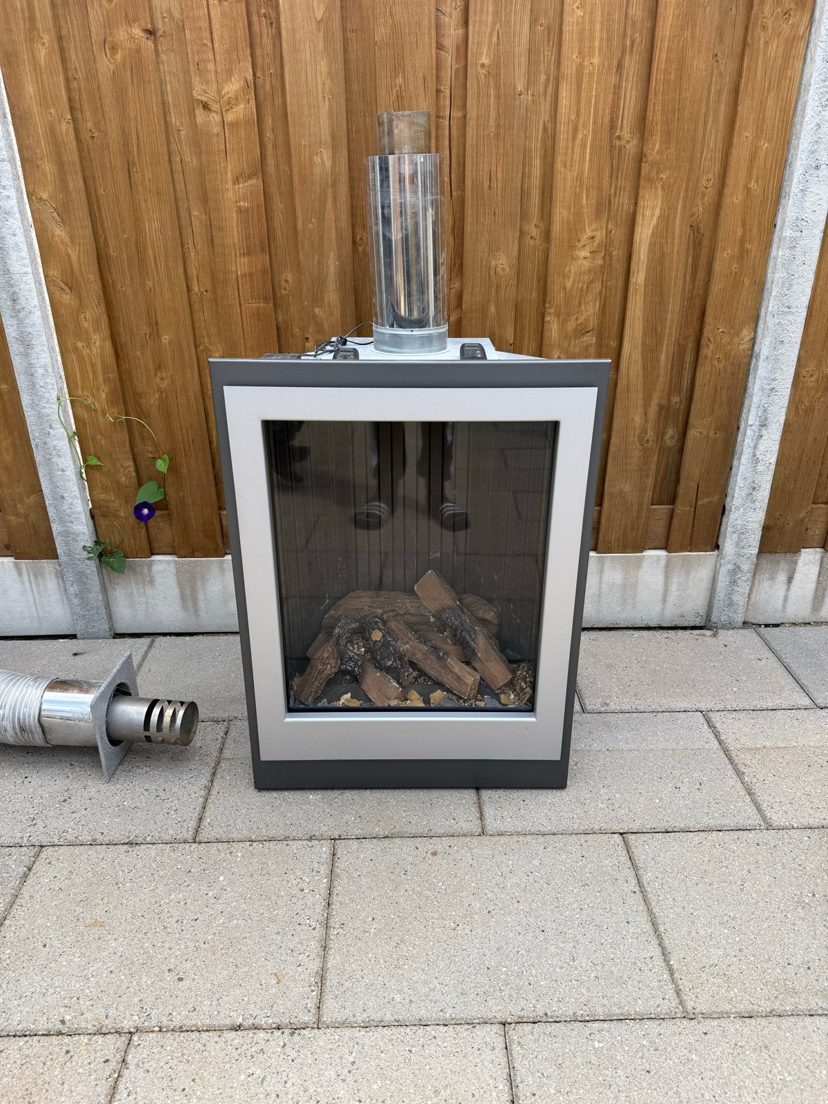 DRU PA_AZZO Gaskachel Aardgas 5,1-6,9 kW met afstandsbedieni, Huis en Inrichting, Ophalen, Gebruikt, Vrijstaande haard, Gashaard