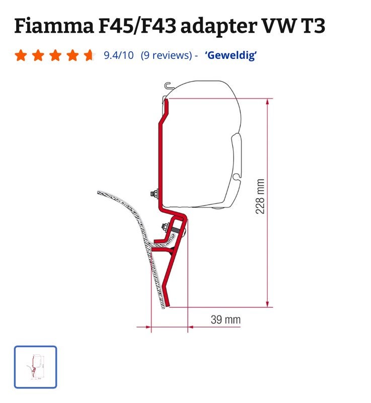 Gezocht! Fiamma f45 adapters voor Volkswagen T3, Ophalen of Verzenden, Zo goed als nieuw