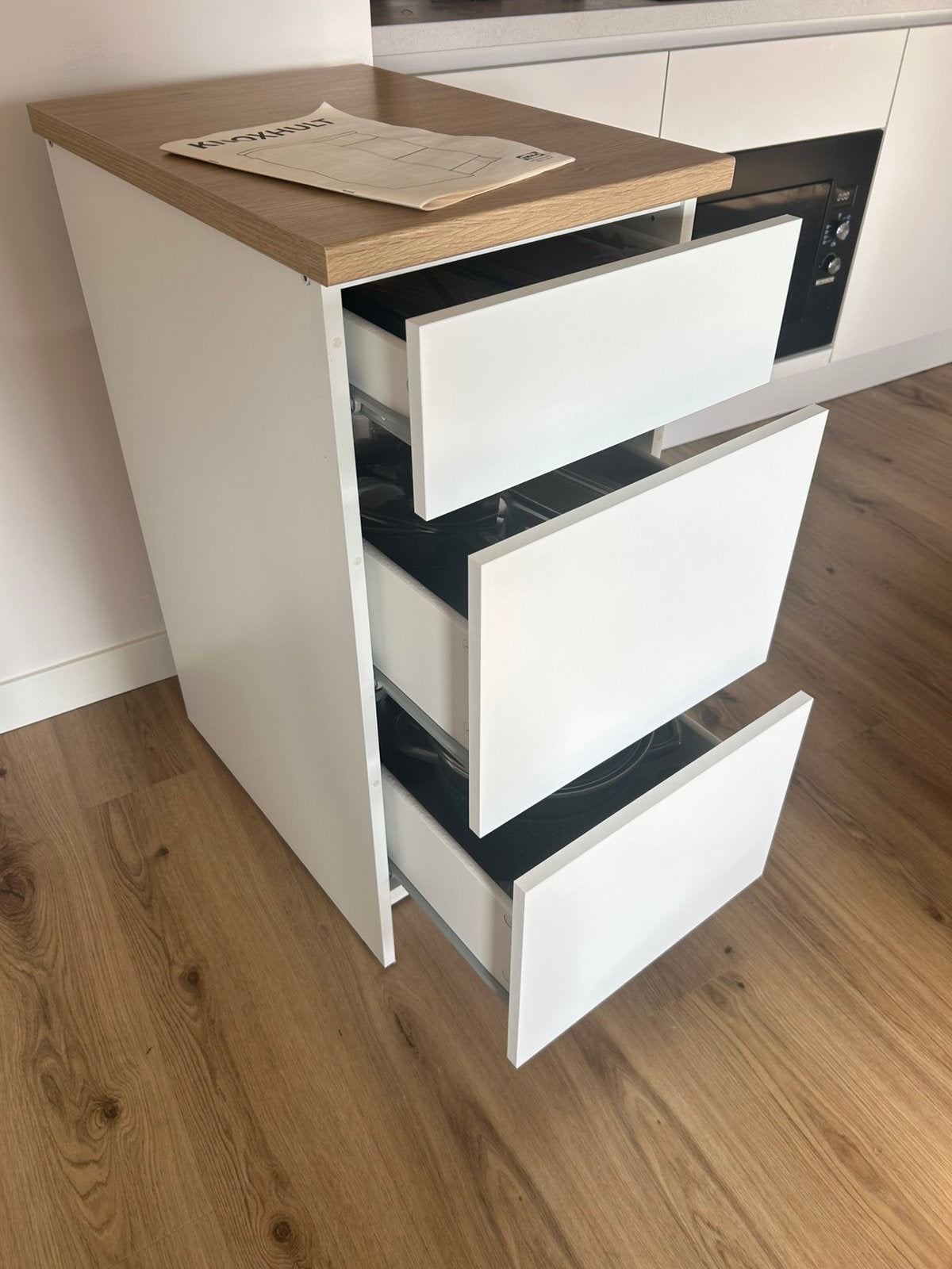 IKEA KNOXHULT ladeblok met 3 lades - Zo goed als nieuw, Minder dan 50 cm, Ophalen of Verzenden, Zo goed als nieuw, 3 of 4 laden