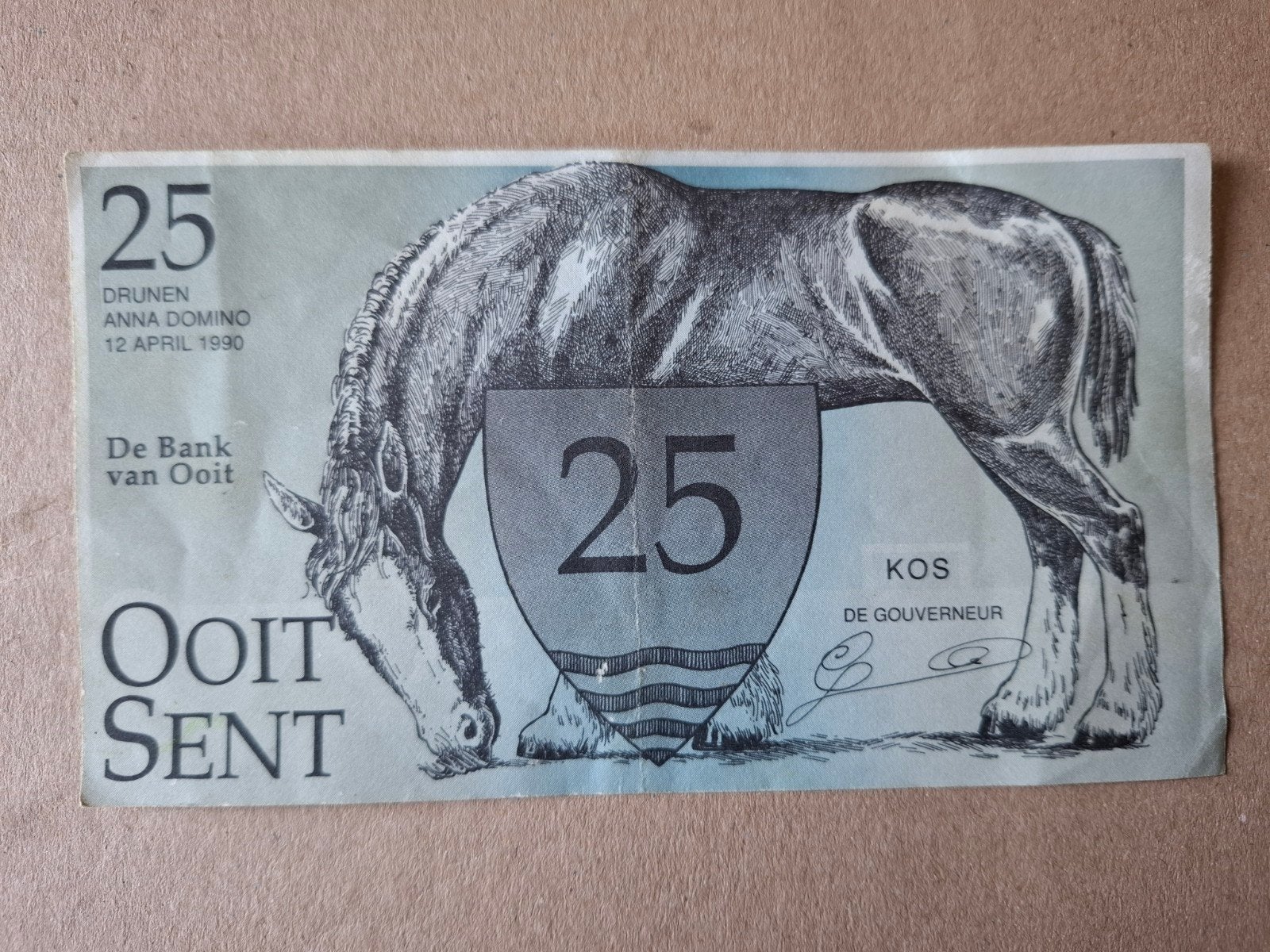 Bankbiljet 25 Ooit Sent - Het Land van Ooit, Ophalen of Verzenden, 25 gulden, Los biljet