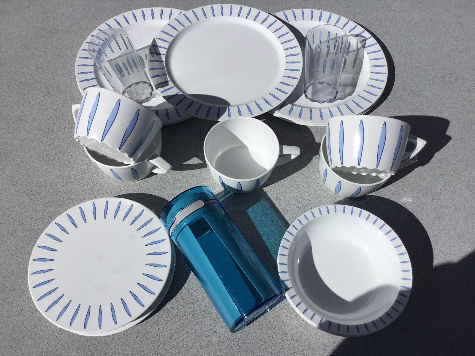 Camping Servies Mepal Wave - Lavendel, Caravans en Kamperen, Ophalen, Zo goed als nieuw