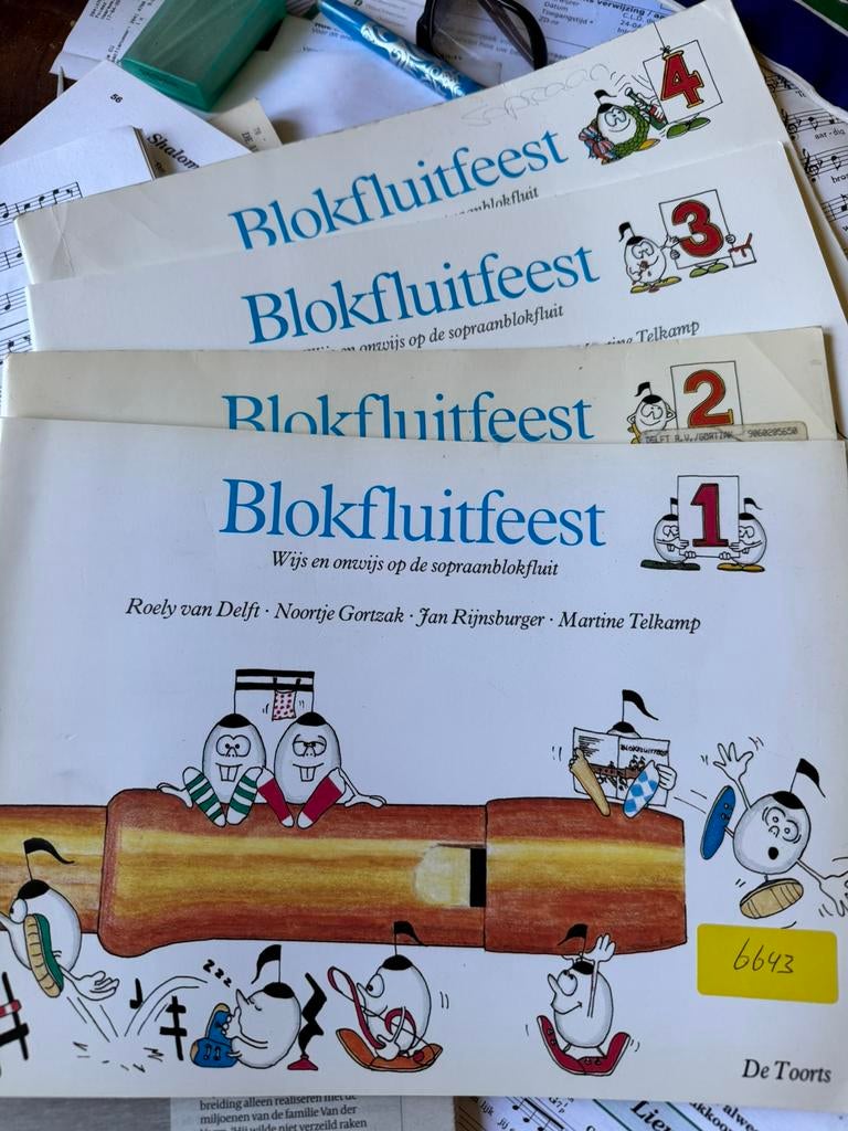 Blokfluitfeest 1,2,3 en 4, Ophalen of Verzenden, Zo goed als nieuw, Artiest of Componist, Populair