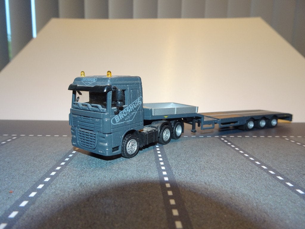 808 wsi promotoys daf xf broshuis oplegger 1:87 truck herpa, Ophalen of Verzenden, Zo goed als nieuw, Bus of Vrachtwagen, Overige merken