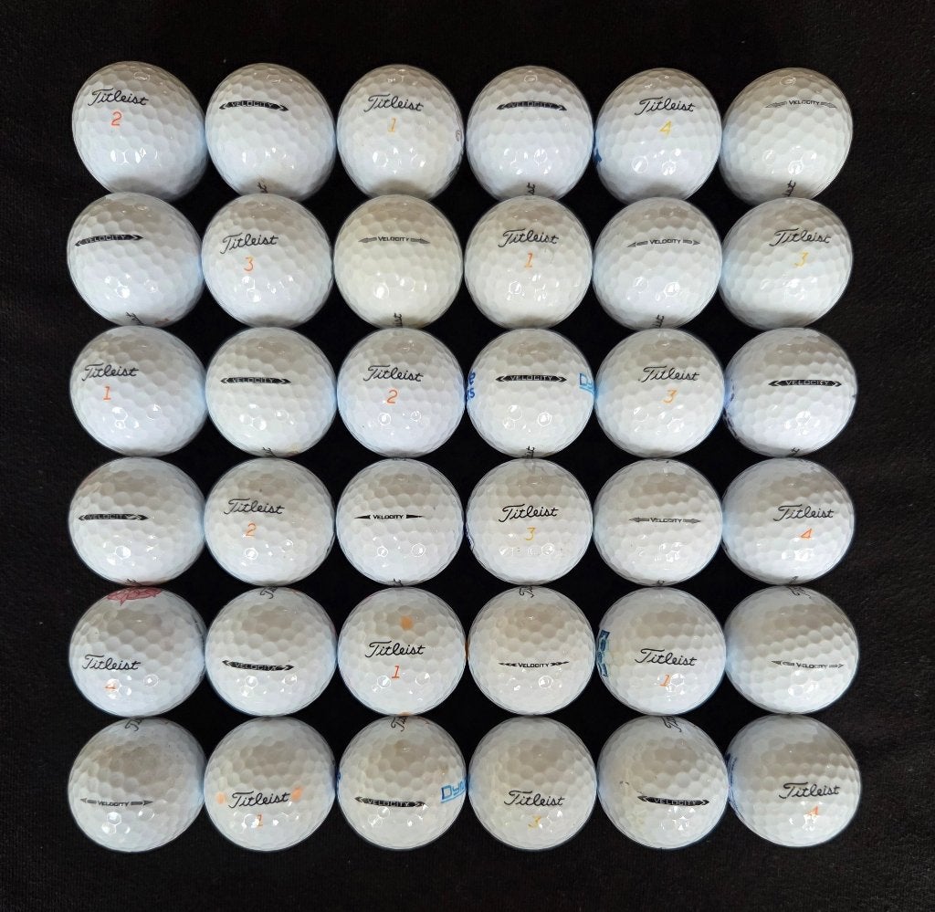 36 stuks mooie Titleist Velocity golfballen, Ophalen of Verzenden, Zo goed als nieuw, Bal(len)