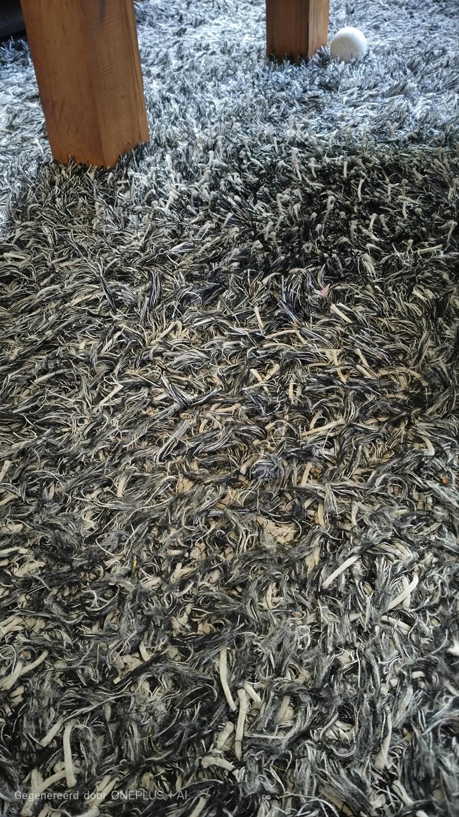 Modern zwart grijs/wit vloerkleed 2.60 x 1.30m, Ophalen, Gebruikt, 100 tot 150 cm, 200 cm of meer