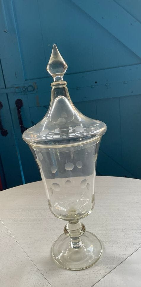 Glazen bokaal met deksel - Decoratief en functioneel, Antiek en Kunst, Ophalen